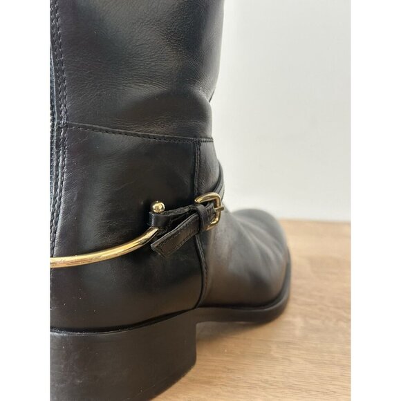 Johnston and Murphy Women's 7.5 Boots Leather High Black Riding - Picture 8 of 12